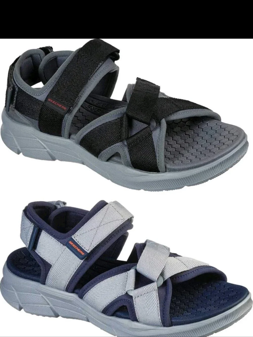 Skechers Mens Equalizer 4.0 Tolgus Sporty Sandals Charcoal Black Navy Charcoal